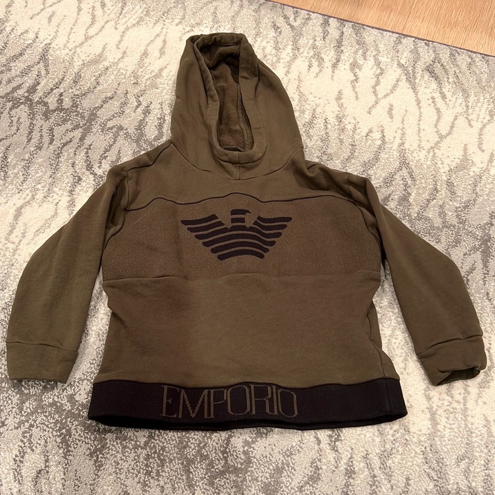 Emporio Armani boys olive green 5A sweatshirt